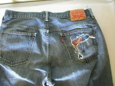LEVI STRAUSS & CO. 569 Jeans  Distressed, Holes Some Patched Repaired Size 36