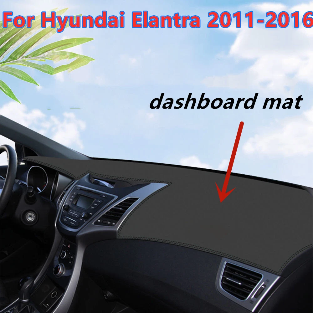 Leather Car Dashboard Cover Dash Protector Mat Pad For Hyundai