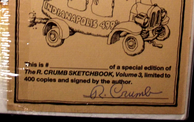 Taschen R CRUMB SKETCHBOOK VOLUME 3, 1975-1982 NEW HC.DJ. Sealed & Signed Card - Image 4 of 4