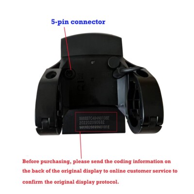 SALALIS LCD Display Meter Électrique Vélo Scooter Connecteur Étanche