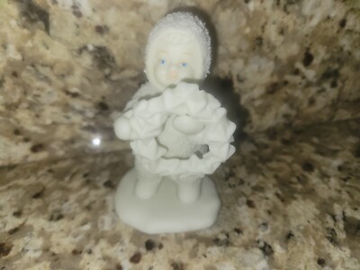 Snowbabies Department 56 I Made This Just For You  Baby w/ Christmas Wreath
