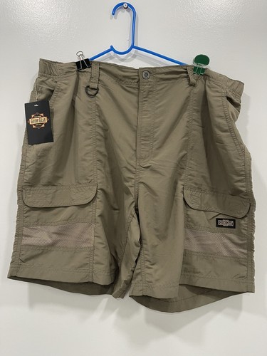 NEW GUIDE GEAR Men's HIKING CAMPING CARGO SHORTS SIZE 2XL XXL NYLON LINED Beige - Picture 3 of 6