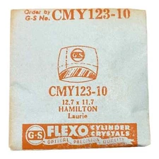 Germanow-Simon Mach (GS) CMY123-10 Watch Crystal 12.7x11.7 NOS Part Hamilton