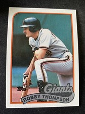 1989 Topps Baseball Card #15 Bobby Thompson San Francisco Giants NM Free Ship!