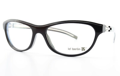 IC! BERLIN Brille Handgefertigt Model Cosmic Ray Chrome Black Lady Germany c2010