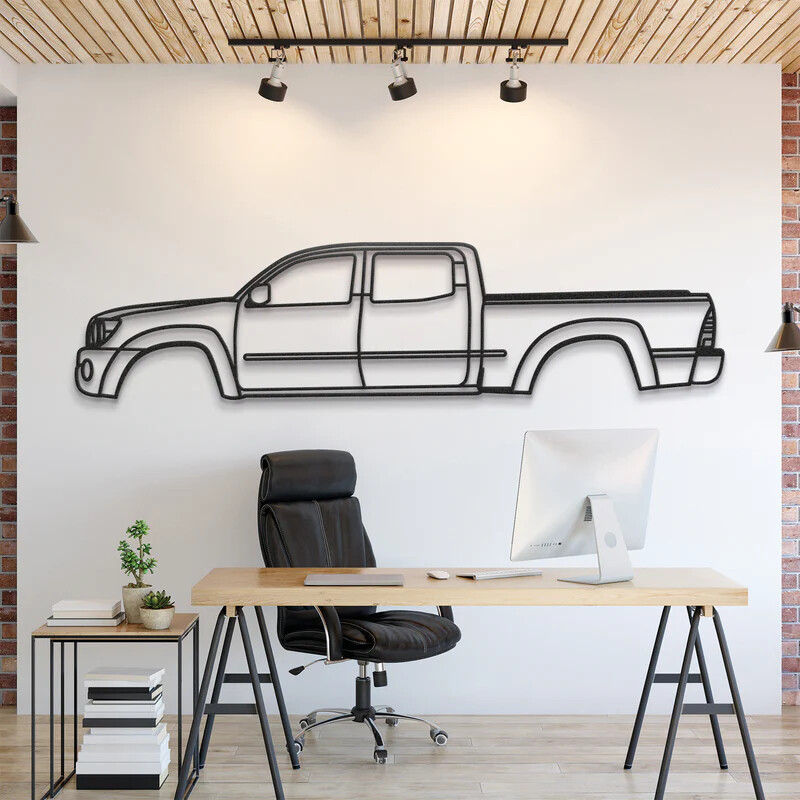 Wall Art Home Decor 3D Acrylic Metal Car Auto Poster USA Silhouette 2005 TACOMA