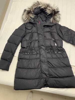 Moncler Black Aphrotiti Giubbotto Long Down Jacket Coat (& receipt