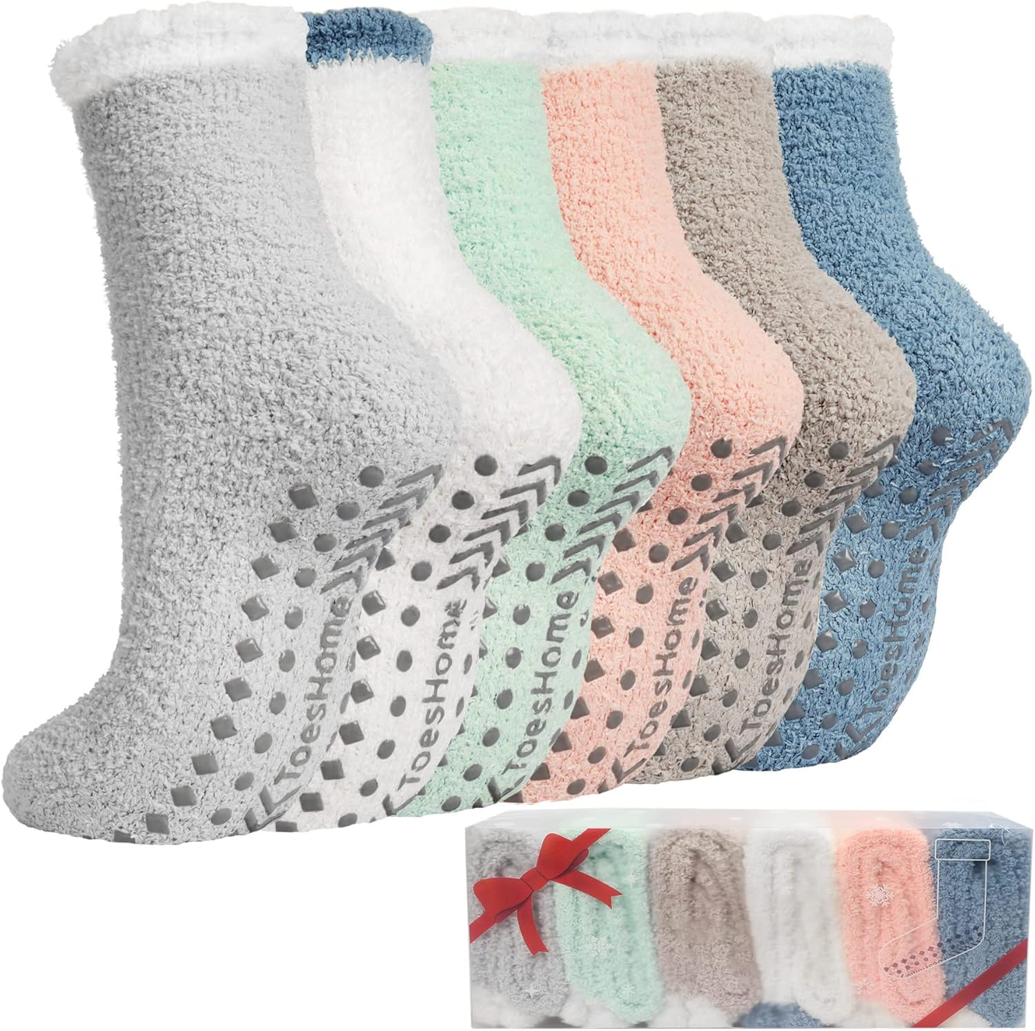 Thick Winter Fluffy Socks For Women Cozy Warm Plush Hospital Socks Non Slip New