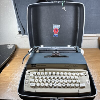 #ad #ad Smith Corona Coronet Portable Automatic Electric Typewriter Blue Parts Only $34.91