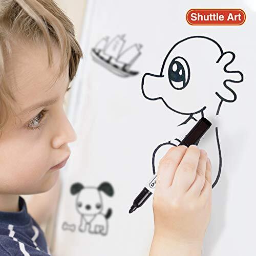 Dry Erase Markers, 15 Pack Black Magnetic Whiteboard Markers with Erase,Fine ...