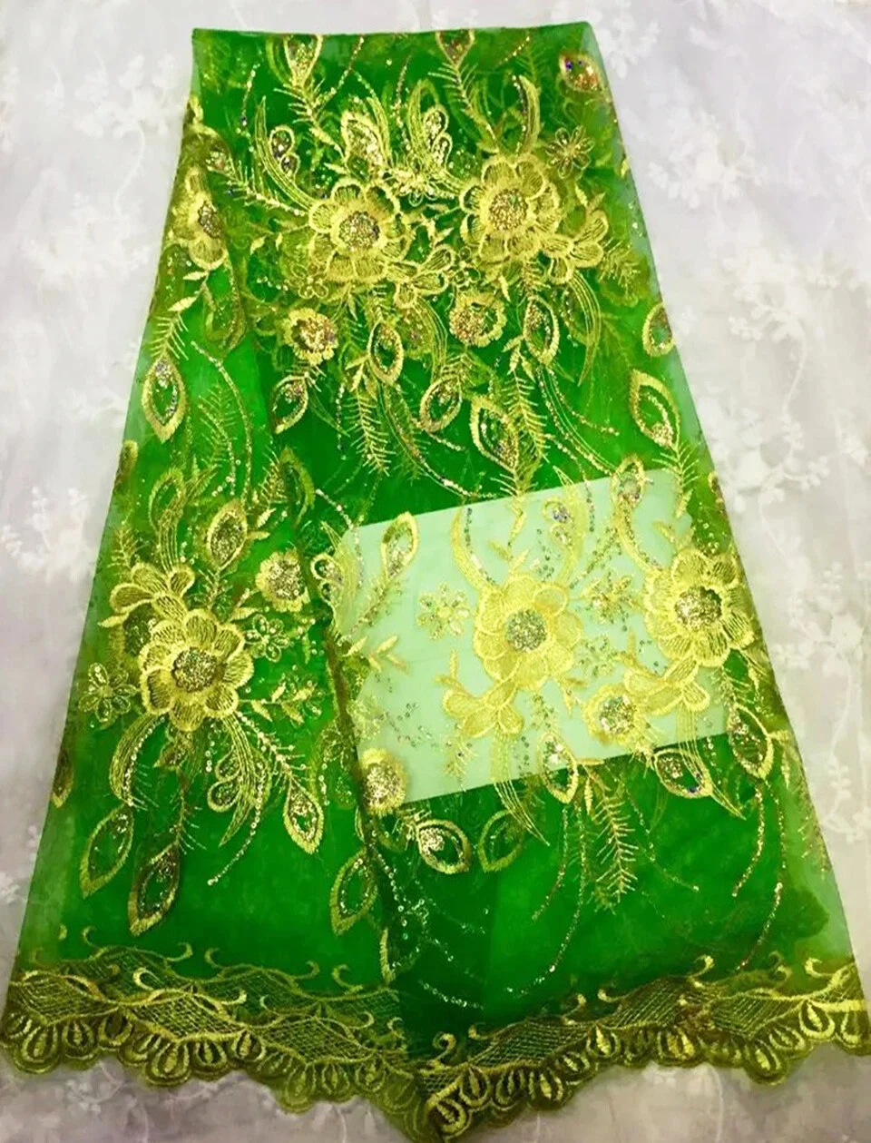 OFF WHITE Abito da sposa colore bianco sporco perline paillettes abbigliamento bambini fai da te