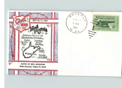 CIVIL WAR Anniversary, BATTLE of RICH MOUNTAIN, cancelled Beverly