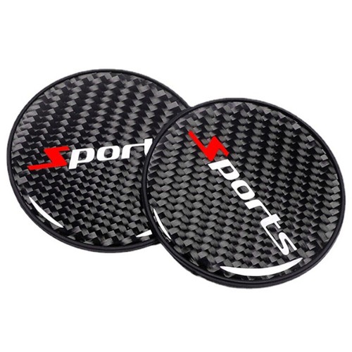 Carbon Fiber Car Interior Cup Holder Pad Water Cups Non-Slip Mat Accessories - Picture 8 of 13