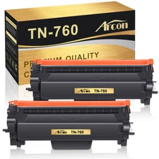 2PK TN760 Toner Compatible with Brother MFC-L2710DW DCP-L2550DW HL-L2390DW TN730