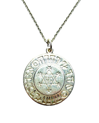 Sterling Silver  Created By The Circle Of Raphael  Talisman Pendant Necklace 8gr