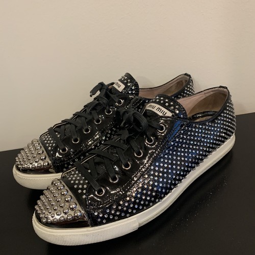 miu miu patent leather sneakers