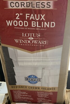 2'' Cordless Faux Wood Blind - Smooth White