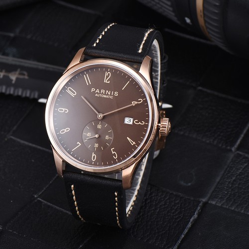 Parnis Automatic Movement Men's Mechanical Watch 5ATM Date Stainless Steel Case - Picture 29 of 41