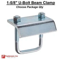 1-5/8" U-Bolt Beam Clamps for Unistrut / B-Line Channel #4828 P2785