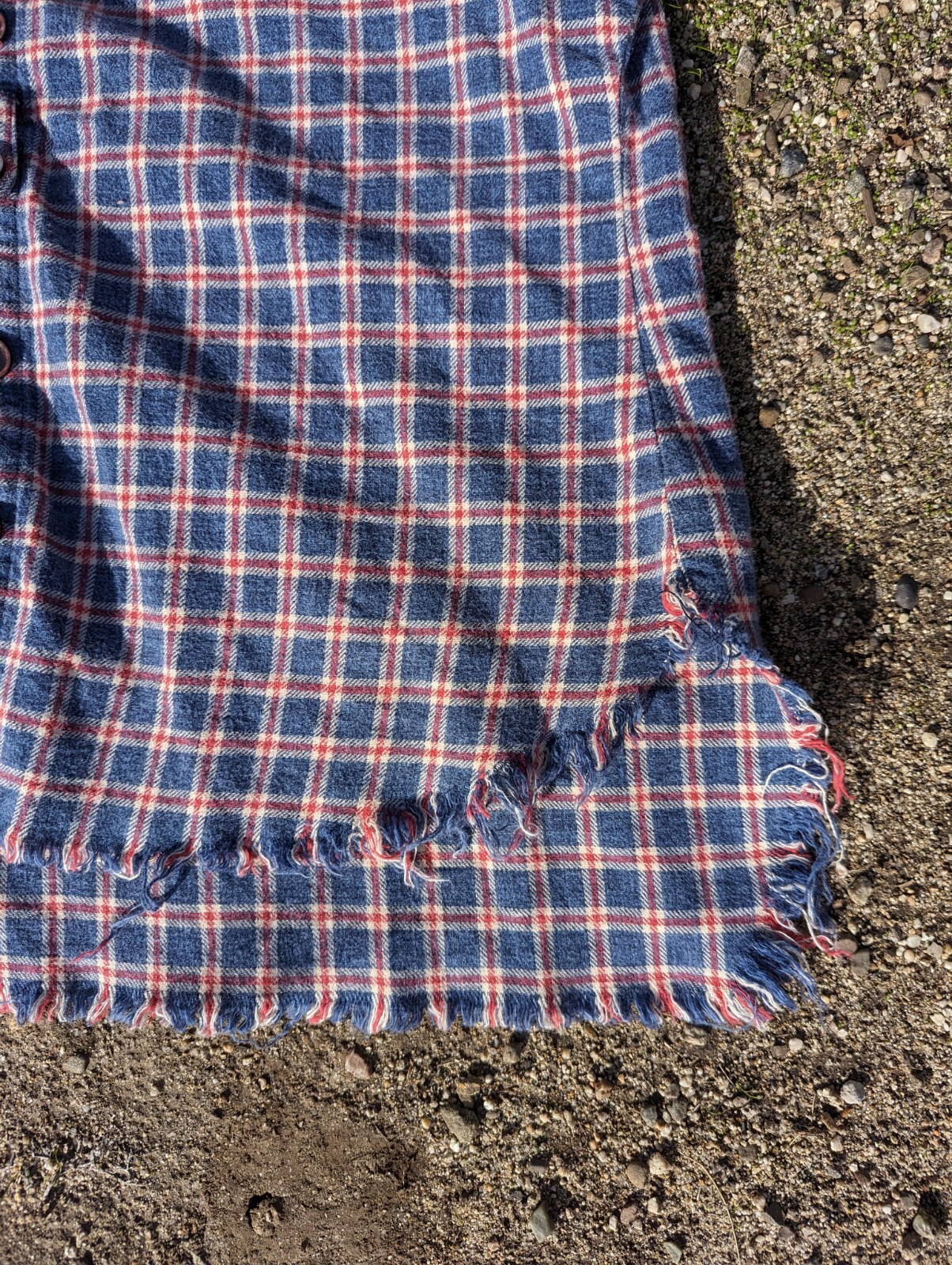 Greg Lauren Womens Button Up Collared Split Plaid… - image 9