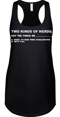 Two Kinds of Nerds Funny Humor Nerd Geek TV Show Skit Joke Saying Ladies Tank
