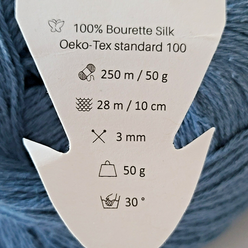Knitting for Olive Pure Silk Yarn 4 Skein lot Dove Blue #97394 (one new open) - Picture 6 of 8