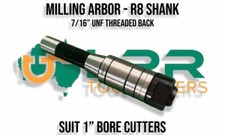 Milling Cutter Arbor - R8 Shank - Holds 1" Bore Cutters