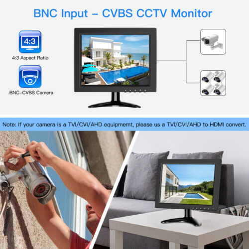 Eyoyo 10 inch Security CCTV Monitor 1024x768 HDMI LCD Monitor With VGA AV Input - Picture 11 of 12