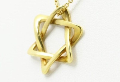 Tiffany & Co. ELSA PERETTI K18 Yellow Gold Star of David Pendant