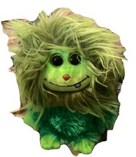 Ty Beanie Boos Plush Scoops Hairy Frizzy Fuzzy Monster Green Glitter Eyes 2014 