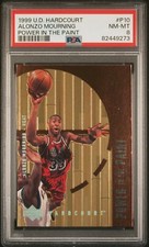 1999 UPPER DECK HARDCOURT POWER IN THE PAINT #P10 ALONZO MOURNING PSA 8