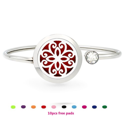 25mm  Rotatable Perfume Bangle Bracelet  Diffuser Essential Aromatherapy Locket - Picture 44 of 209