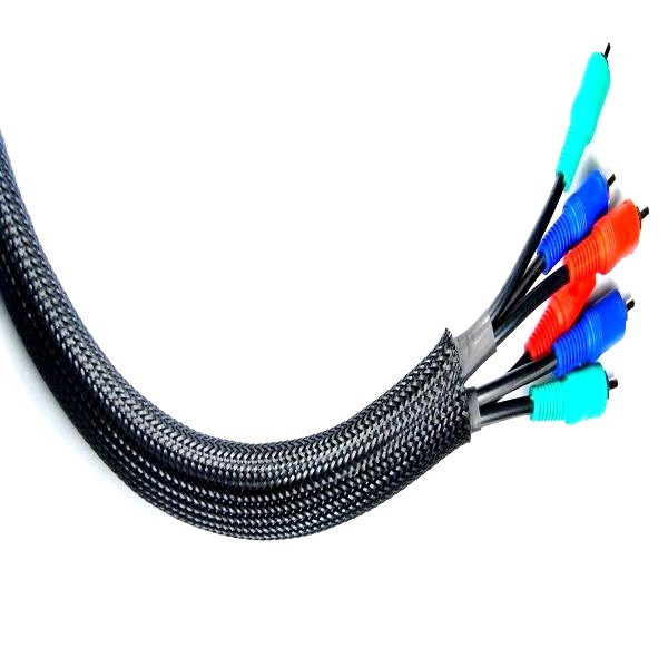 Braided Wire Loom 50 FT 1/8" Black Expandable Braided Cable Sleeving - Wire Loom Tubing For Organizing Cable Management Sleeve Black - Foto 4