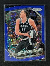 2025 Panini Prizm WNBA Megan Gustafson #49 Blue Velocity Prizm Las Vegas Aces