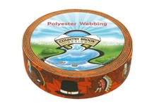 Country Brook Design® 1 Inch Thanksgiving Tradition Polyester Webbing, 10 Yards