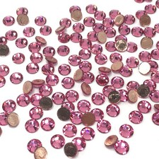 Rose 209 pink Swarovski 2078/2038 Crystal Flatbacks HOTFIX iron-on Rhinestones