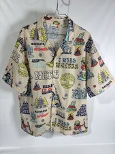 TIMBERLAND Men's shirt with all-over logo Nature Small S button down