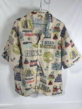 TIMBERLAND Men's shirt with all-over logo Nature Small S button down