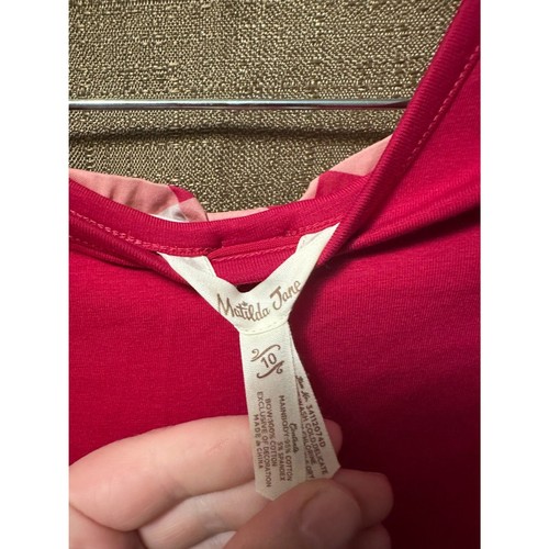 NWT Matilda Jane Poinsettia Lap Dress Red Pink Size 10 - Picture 2 of 5