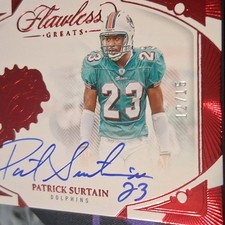 Panini Flawless Greats Patrick Surtain [Ruby Autograph /15] Dolphins #G-PSN