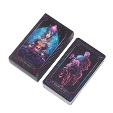 Oracle Deck Cards Inspired Neon Divination Tarot Game 78 Pieces Usefulness