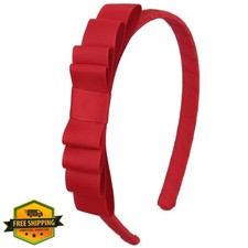 7Rainbows Red Toddler Headband, Knotted Bow for Girls