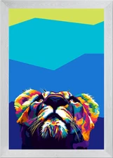 Lion Pop art Framed Wall Art Poster Canvas Print Picture