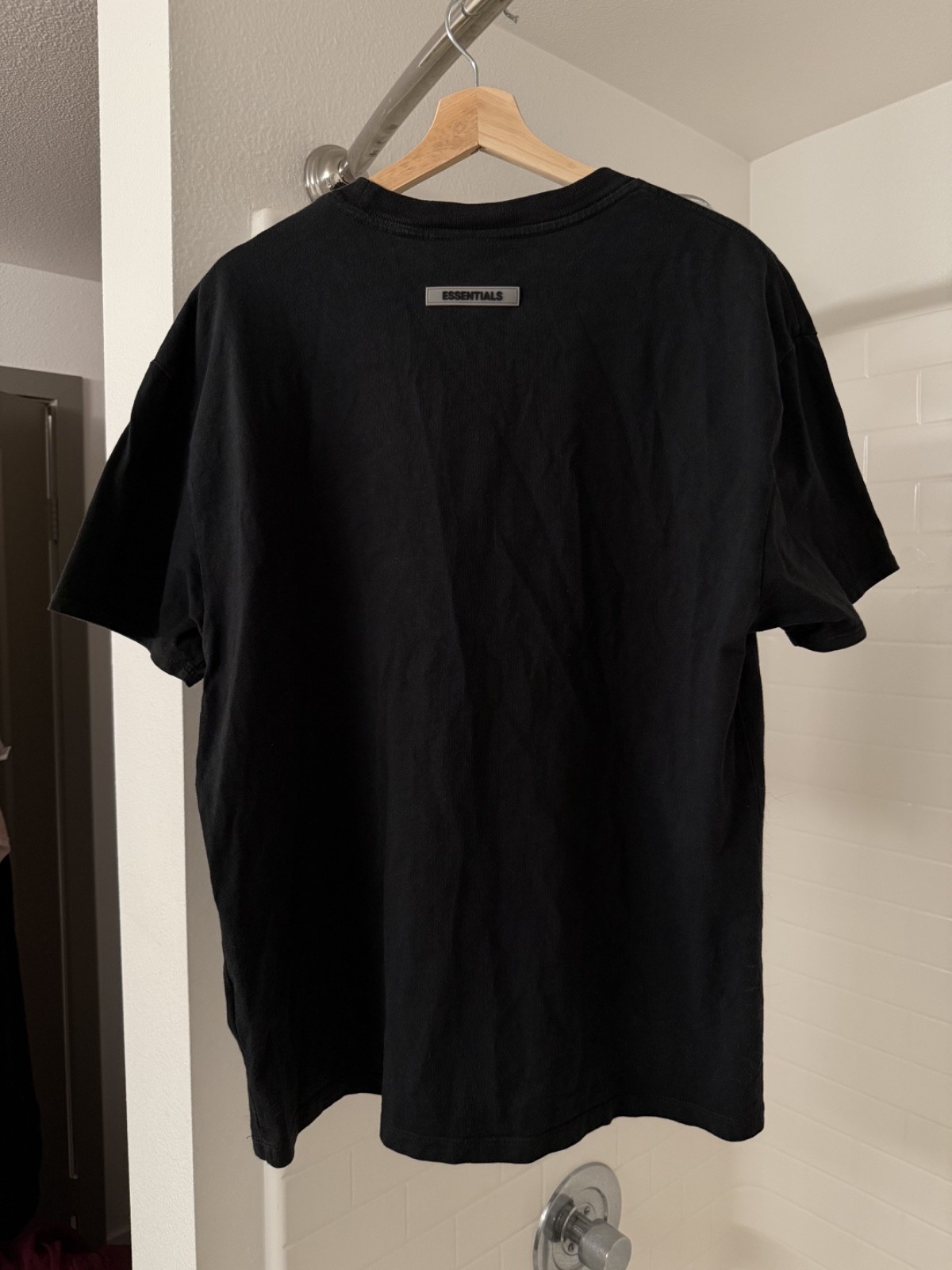 Fear of God Essentials Black Embossed Logo T-Shirt Size S Minimal Streetwear thumbnail 3