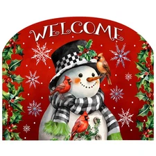 Briarwood Lane Snowman With Cardinals Acrylic Art Sign