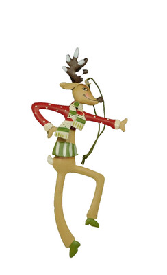 Crazy looking reindeer ornament with Polka dots - New by Adams & Co. #70143