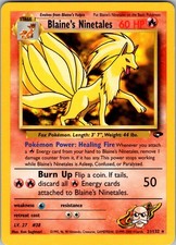 Blaine's Ninetales 21/132 Rare Gym Challenge Pokemon Unlimited Lightly Played on eBay