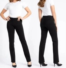 Betabrand Yoga Dress Trouser Pants Straight Leg Classic Stretch Black Medium