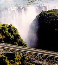 Vintage Postcard Mosi Oa Tunya Smoke That Thunders Victoria Falls Zambia