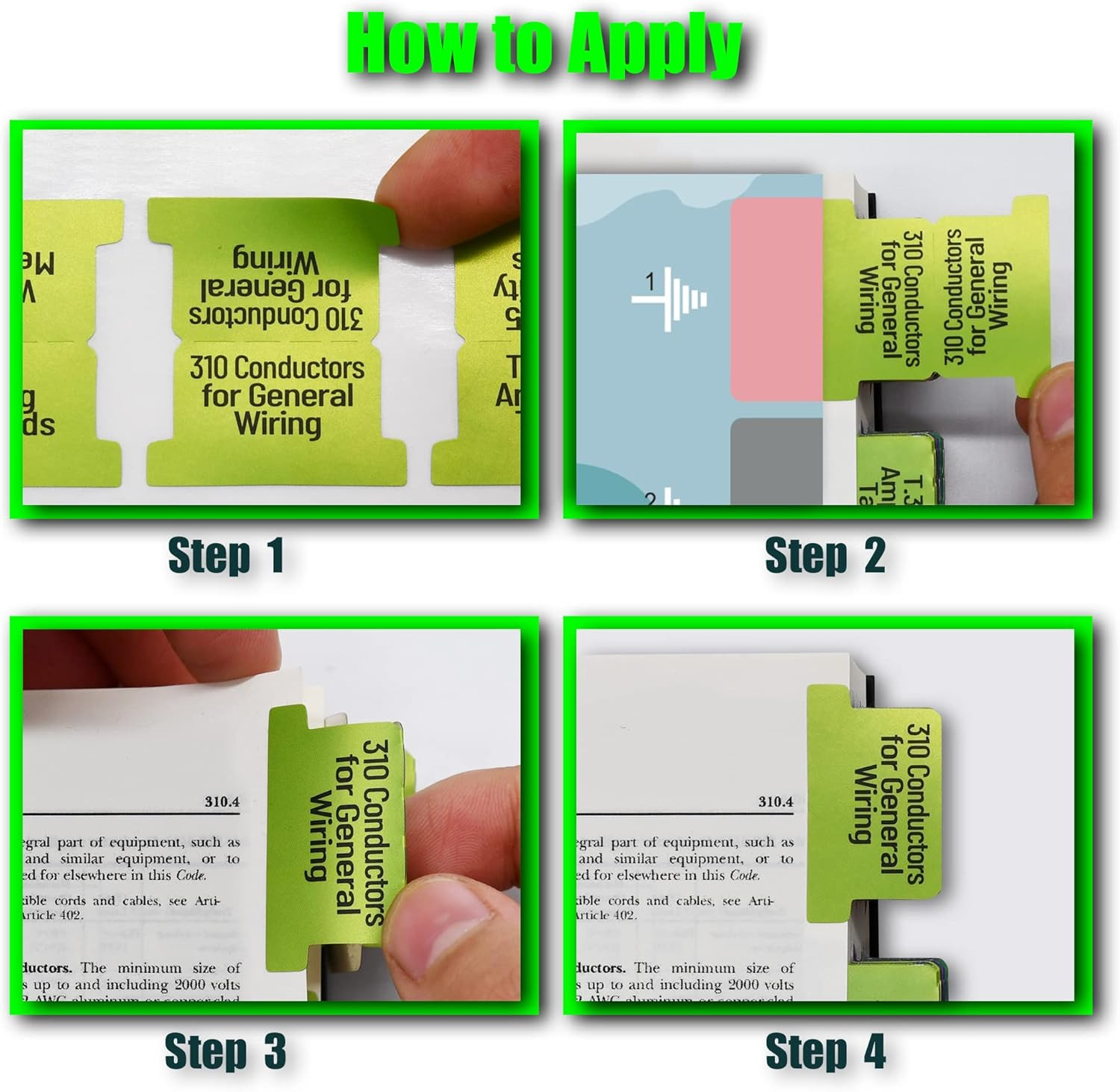 2020/2023 National Electrical Code Self-Adhesivetabs, Color-Coded and Laminated 